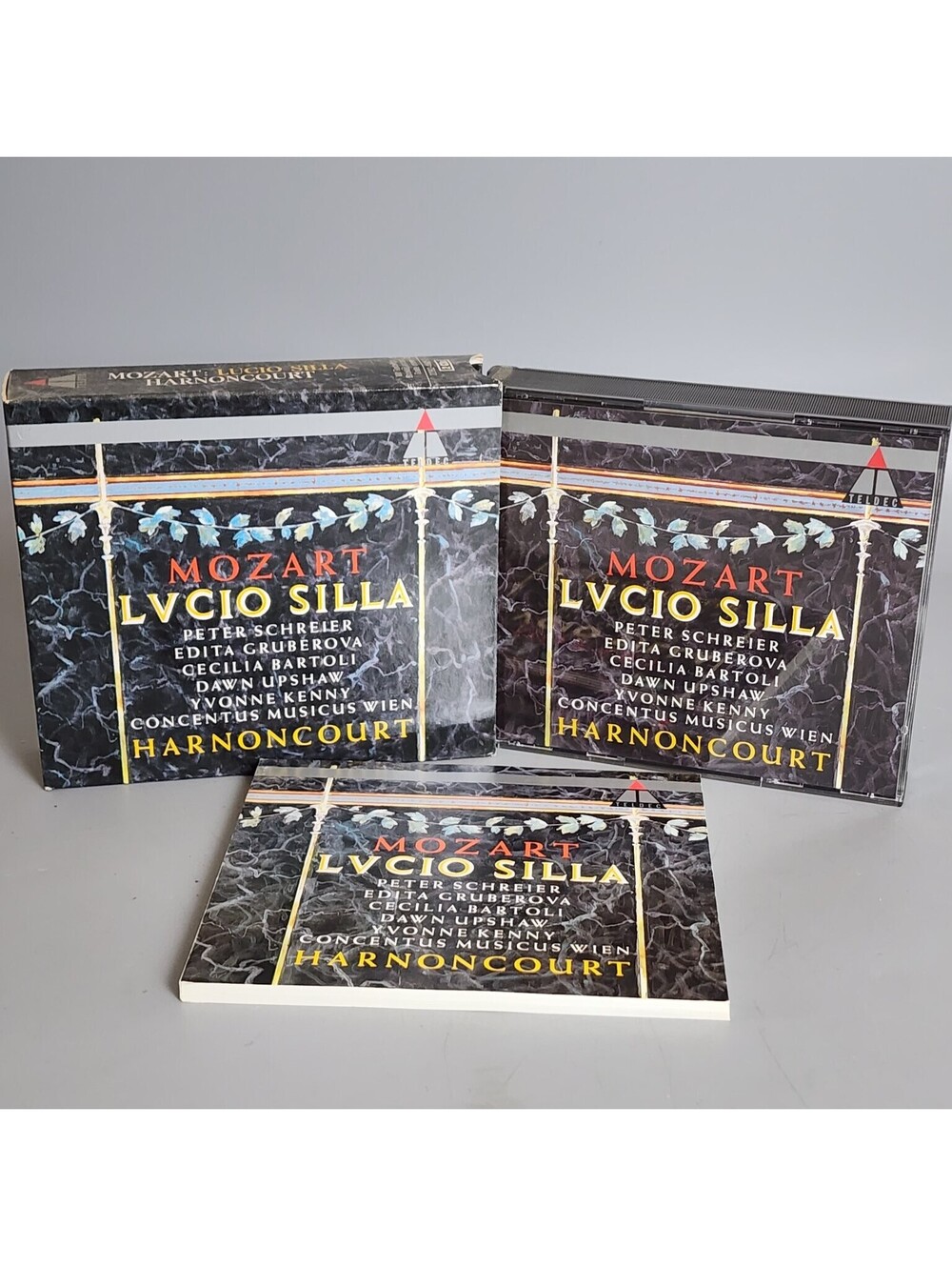Mozart Lucio Silla 2 CD Box Set Harnoncourt Gruberova Bartoli Upshaw Kenny